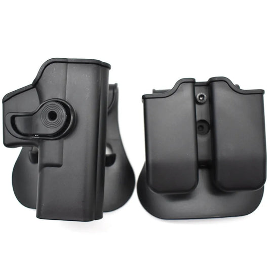 Tactical Holster for Glock 17 19 22 26 31 and Beretta with Clip Pouch