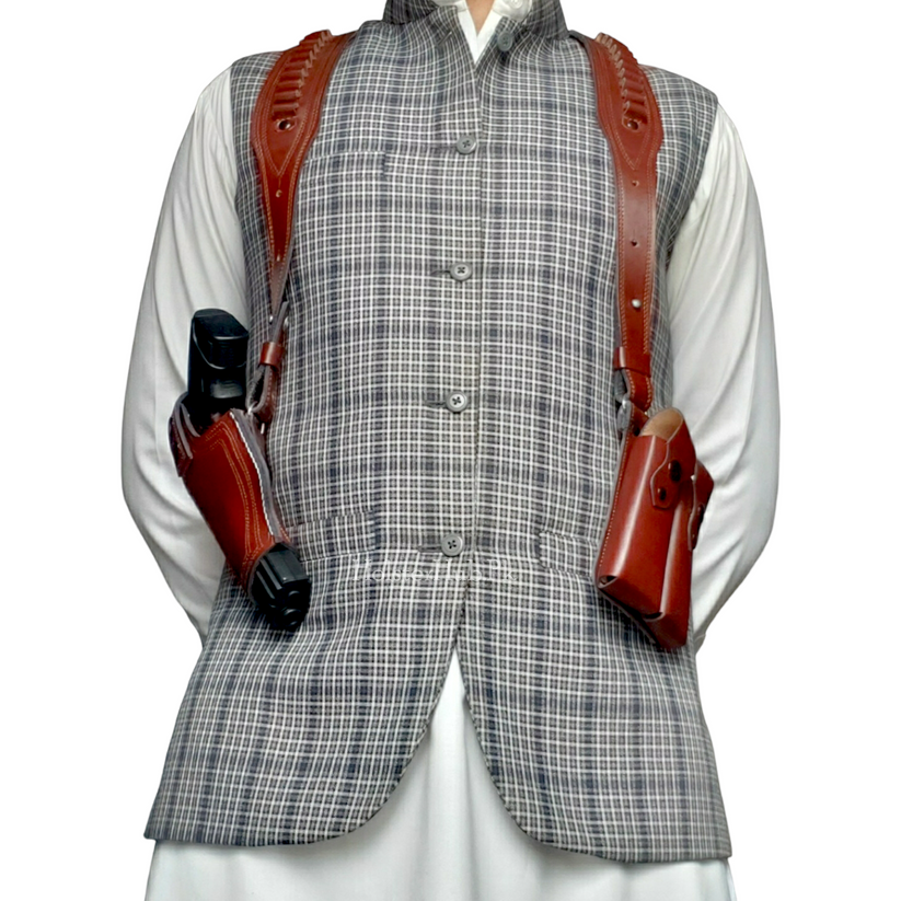 Premium Leather Holster Waistcoat | (PC-04 L)