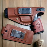 Mold Holster for 9mm Made of Pure Leather - Best for Pant, Belt and Shalwar.