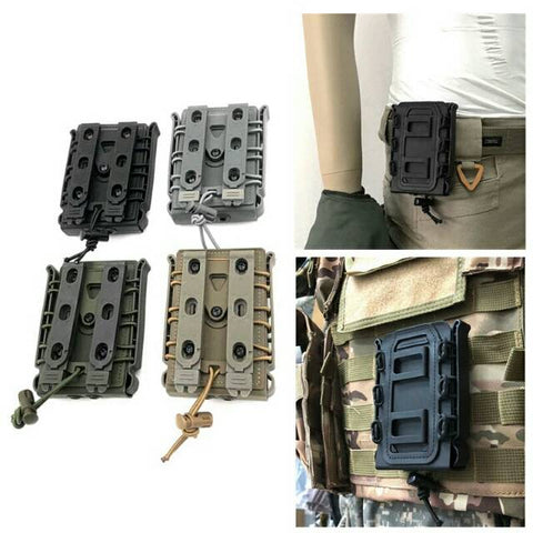 Elite Series Tactical Mag Holsters - M4, AK-47, and Fast-Access Dual Pouch for 7.62mm and 5.56mm Mag (1-piece)