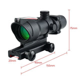 Precision View ACOG 4X32 Scope - Red Fiber Optics Edition