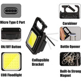 Mini High Beam Flashlight With Keychain - USB Chargeable