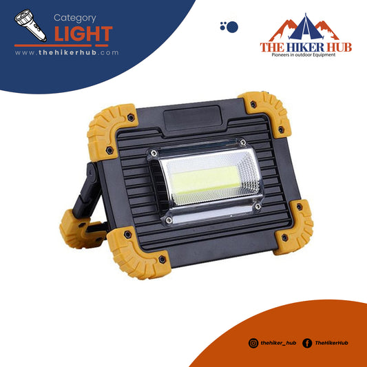 Portable Spotlight LED Work Light USB Rechargeable Flashlight The Hiker Hub TheHikerHub.com Pakistan Online