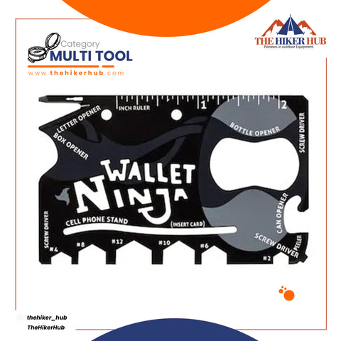 18in1 - Ninja Wallet Multi Tool Survivor Kit The Hiker Hub TheHikerHub.com Pakistan Online