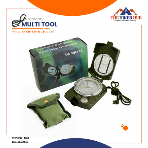 Multi-function Military Compass - Green The Hiker Hub TheHikerHub.com Pakistan Online