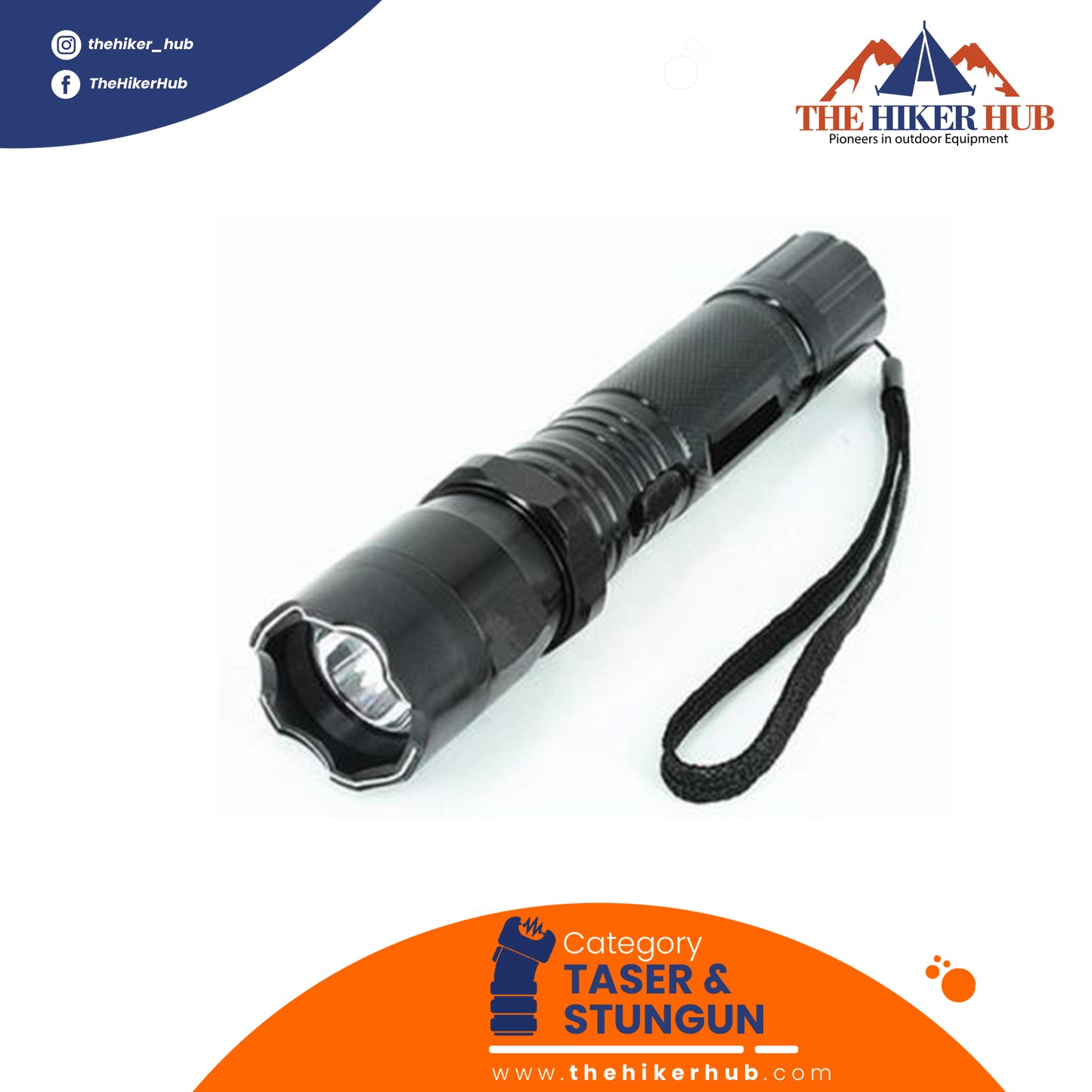 1101-Type Flashlight with Electric Taser The Hiker Hub TheHikerHub.com Pakistan Online