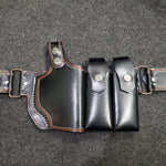 LEATHER BELLY BELT HOLSTER FOR 9MM/30BORE PISTOLS