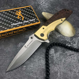 Browning DA77 Fast Open Tactical Folding Wood Handle The Hiker Hub TheHikerHub.com Pakistan Online