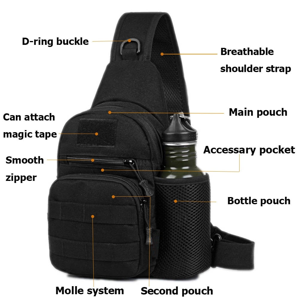Outdoor Camping Shoulder Bag Pack with Bottle Holder