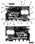 18in1 - Ninja Wallet Multi Tool Survivor Kit The Hiker Hub TheHikerHub.com Pakistan Online