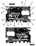 18in1 - Ninja Wallet Multi Tool Survivor Kit The Hiker Hub TheHikerHub.com Pakistan Online